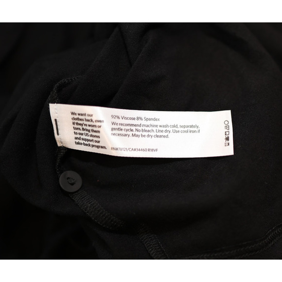 A6 Auth EILEEN FISHER Viscose Jersey Drawstring Waist Button Dress Size PM $208 - Picture 7 of 7